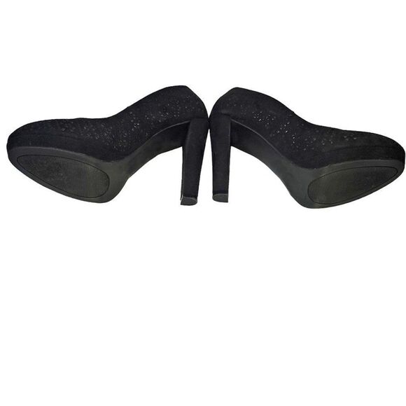 Juicy COUTURE velvety black peek-a-boo Heels - Picture 9 of 9